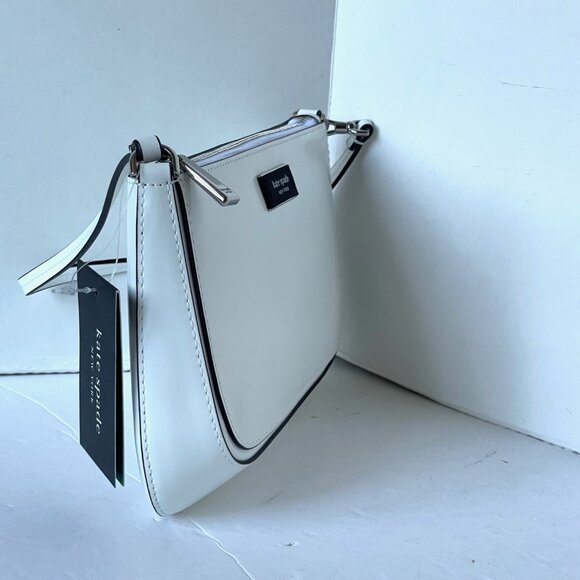 Kate Spade Sam Icon Mini Shoulder Bag White Leather - Picture 12 of 15